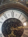 Vintage 1950s Walter Ornate 8 1/2" Tall Heavy Brass Style Metal Mantle Clock West Germany