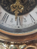 Vintage 1950s Walter Ornate 8 1/2" Tall Heavy Brass Style Metal Mantle Clock West Germany
