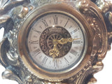 Vintage 1950s Walter Ornate 8 1/2" Tall Heavy Brass Style Metal Mantle Clock West Germany