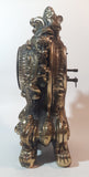Vintage 1950s Walter Ornate 8 1/2" Tall Heavy Brass Style Metal Mantle Clock West Germany