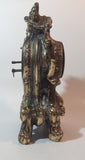 Vintage 1950s Walter Ornate 8 1/2" Tall Heavy Brass Style Metal Mantle Clock West Germany