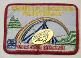 Girl Guides New Friends, Old Friends Always Friends Lougheed Area Camp 2 1/2" x 3 5/8" Embroidered Fabric Patch Badge
