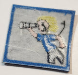 Girl with Telescope 1 3/4" x 1 3/4" Embroidered Fabric Patch Badge