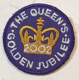 2002 The Queen's Golden Jubilee 1 3/4" Embroidered Fabric Patch Badge