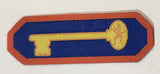 Key Themed 3/4" x 2 1/4" Embroidered Fabric Patch Badge