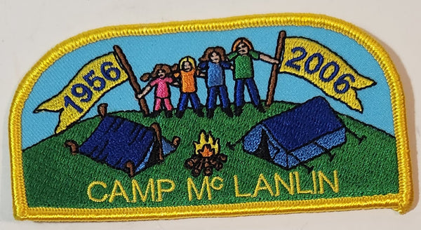 Girl Guides 1956 2006 Camp McLanlin 2" x 4" Embroidered Fabric Patch Badge