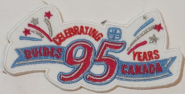 Girl Guides of Canada Celebrating 95 Years 1 3/4" x 3 1/2" Embroidered Fabric Patch Badge