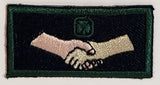 Girl Guides Handshake 1" x 2" Embroidered Fabric Patch Badge