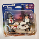 2007 Geobra Playmobil 5825 Medieval Knights 13pc Two Figure Pack of Toy Figures New In Package