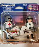 2007 Geobra Playmobil 5825 Medieval Knights 13pc Two Figure Pack of Toy Figures New In Package
