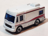 2000 Matchbox Canyon Base Truck Camper White Die Cast Toy Car Recreational Vehicle RV with Opening Side Door