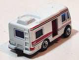 2000 Matchbox Canyon Base Truck Camper White Die Cast Toy Car Recreational Vehicle RV with Opening Side Door