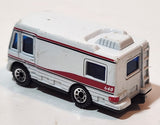 2000 Matchbox Canyon Base Truck Camper White Die Cast Toy Car Recreational Vehicle RV with Opening Side Door