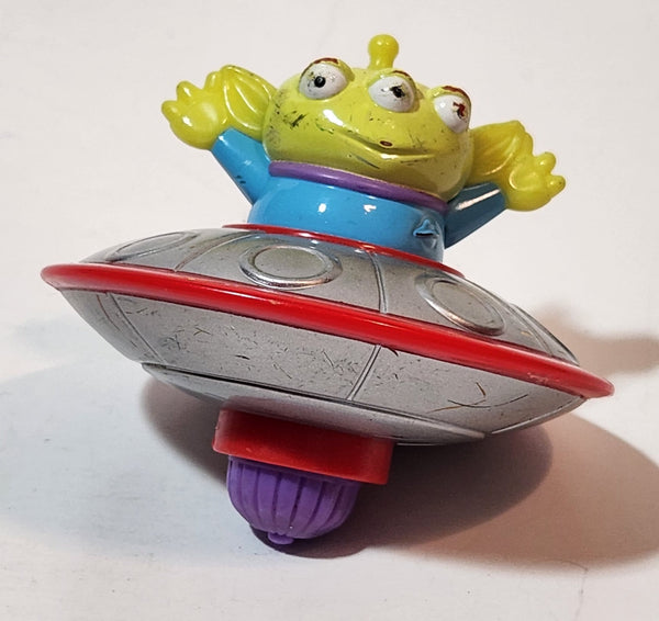 1999 McDonald's Disney Toy Story 2 Little Green Alien 2 1/2" Tall Spinning Top Toy Figure