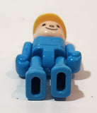 Construction Worker in Blue with Yellow Hard Hat 2 3/4" Tall Toy Figure