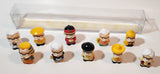 KFC Colonel Sanders Around The World 2" Tall Rubber Toy Figures Set of 10