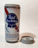 Pabst Blue Ribbon 7" Tall Beer Can Shaped Plastic Thermos Drinking Cup