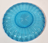 Vintage Starburst Pattern 8" Aqua Blue Depression Glass Platter Dish