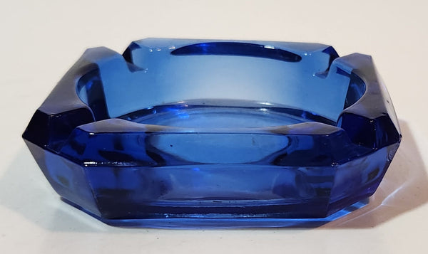 Vintage Cobalt Blue Glass Ash Tray