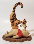 Disney Pooh & Friends "Friends Put A Bounce In Your Heart" Tigger Standing on Winnie's Belly 6" Tall Ceramic Figurine