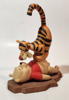 Disney Pooh & Friends "Friends Put A Bounce In Your Heart" Tigger Standing on Winnie's Belly 6" Tall Ceramic Figurine