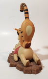 Disney Pooh & Friends "Friends Put A Bounce In Your Heart" Tigger Standing on Winnie's Belly 6" Tall Ceramic Figurine