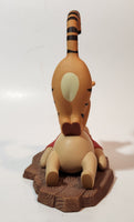 Disney Pooh & Friends "Friends Put A Bounce In Your Heart" Tigger Standing on Winnie's Belly 6" Tall Ceramic Figurine