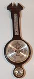 Vintage Taylor Thermor Banjo Style 21" Wood Case Barometer Thermometer Hygrometer Weather Station Made in Japan