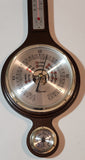 Vintage Taylor Thermor Banjo Style 21" Wood Case Barometer Thermometer Hygrometer Weather Station Made in Japan