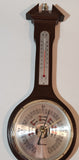 Vintage Taylor Thermor Banjo Style 21" Wood Case Barometer Thermometer Hygrometer Weather Station Made in Japan