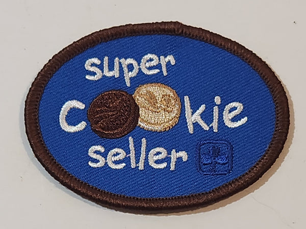 Girl Guides Super Cookie Seller 2" x 2 3/4" Embroidered Fabric Patch Badge