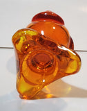Vintage Viking Mid Century Modern Orange Red Fire 17" Tall Swung Art Glass Bud Vase