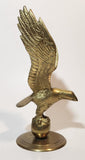 Vintage Mid Century Eagle In Flight 8" Tall Heavy Brass Sculpture