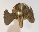 Vintage Mid Century Eagle In Flight 8" Tall Heavy Brass Sculpture