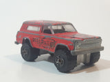 Vintage Majorette No. 236 4x4 Cherokee Mad Bull Red 1:64 Scale Die Cast Toy Car SUV Vehicle with Opening Tail Gate