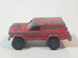 Vintage Majorette No. 236 4x4 Cherokee Mad Bull Red 1:64 Scale Die Cast Toy Car SUV Vehicle with Opening Tail Gate