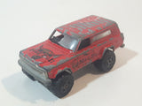Vintage Majorette No. 236 4x4 Cherokee Mad Bull Red 1:64 Scale Die Cast Toy Car SUV Vehicle with Opening Tail Gate