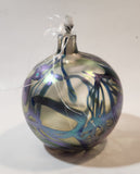 Arte Vargas Iridescent Blown Art Glass Christmas Ornament Oil Lamp Signed