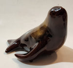 Vintage Grand River Pottery Fergus Canada Ceramic Brown Swirl Seal Figurine