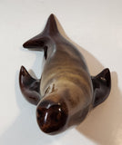 Vintage Grand River Pottery Fergus Canada Ceramic Brown Swirl Seal Figurine