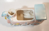 Vintage Napco No. 5999 Train Locomotive Shaped 7 1/2" Long Ceramic Planter Made in Japan