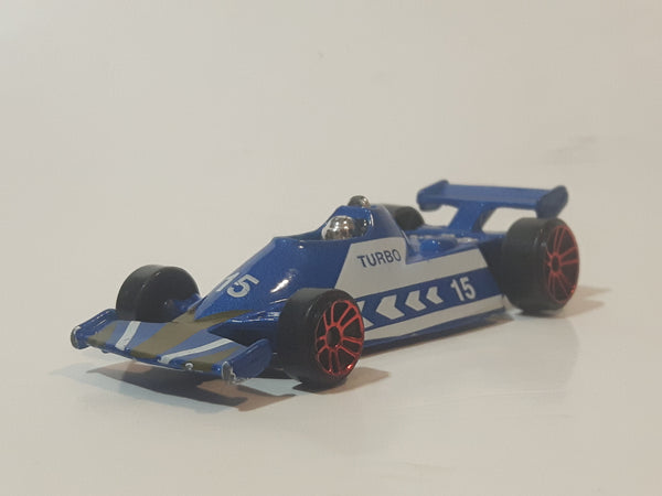 Maisto Formula 1 Turbo 15 Bruiser Blue and White Die Cast Toy Race Car Vehicle