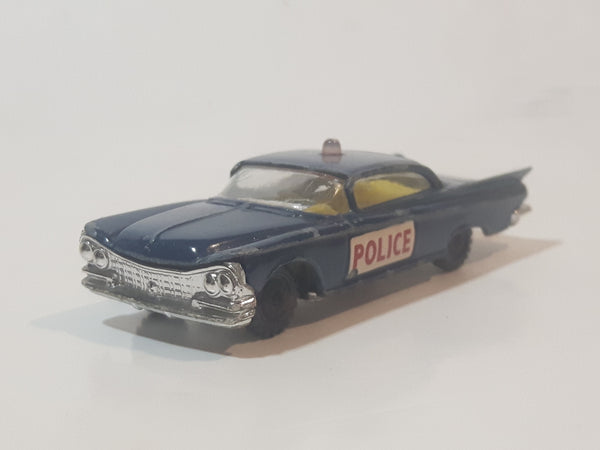Vintage Husky Buick Electra Police Cruiser Blue Die Cast Toy Car Vehicle