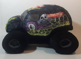 2020 Feld Entertainment Monster Jam Grave Digger Monster Truck Shaped Black Stuffed Plush Pillow