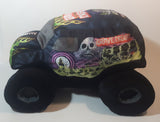 2020 Feld Entertainment Monster Jam Grave Digger Monster Truck Shaped Black Stuffed Plush Pillow