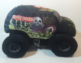 2020 Feld Entertainment Monster Jam Grave Digger Monster Truck Shaped Black Stuffed Plush Pillow