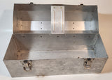 Vintage G.H. Curry Mfg. Ltd. Orangeville Ont. 12 3/8" Wide Polished Riveted Aluminum Metal Miner's Lunch Box