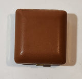 Vintage 1970s Equity Brown Pocket Size Folding Travel Alarm Clock in Case