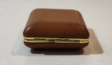 Vintage 1970s Equity Brown Pocket Size Folding Travel Alarm Clock in Case