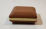 Vintage 1970s Equity Brown Pocket Size Folding Travel Alarm Clock in Case